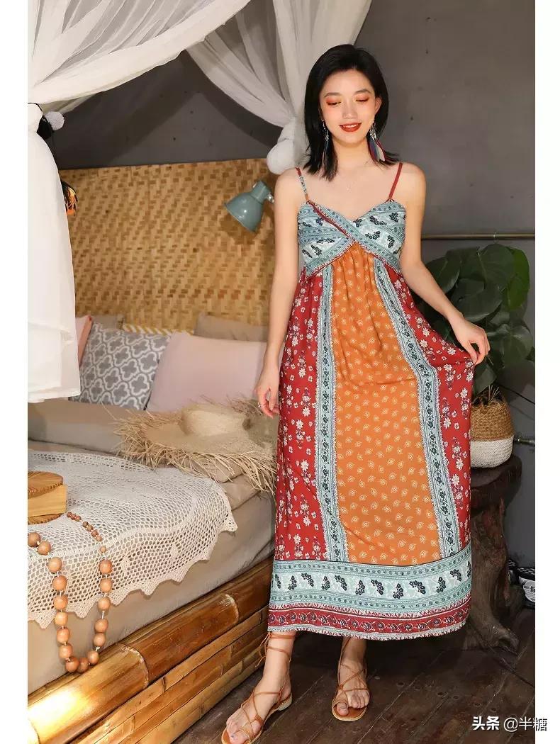 连衣裙海边度假沙滩裙超仙,超美海边度假裙