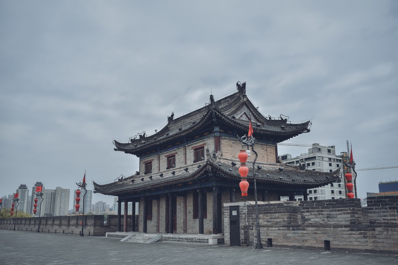 西安网红打卡地西安城墙,西安古城网红视频