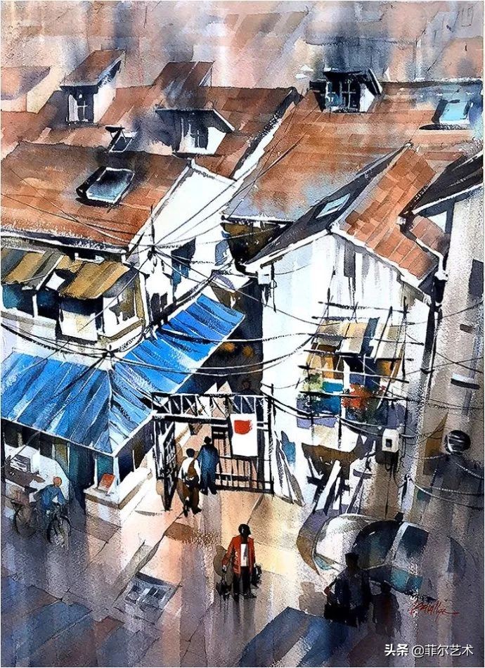 水彩意境图片欣赏,水彩颜色丰富