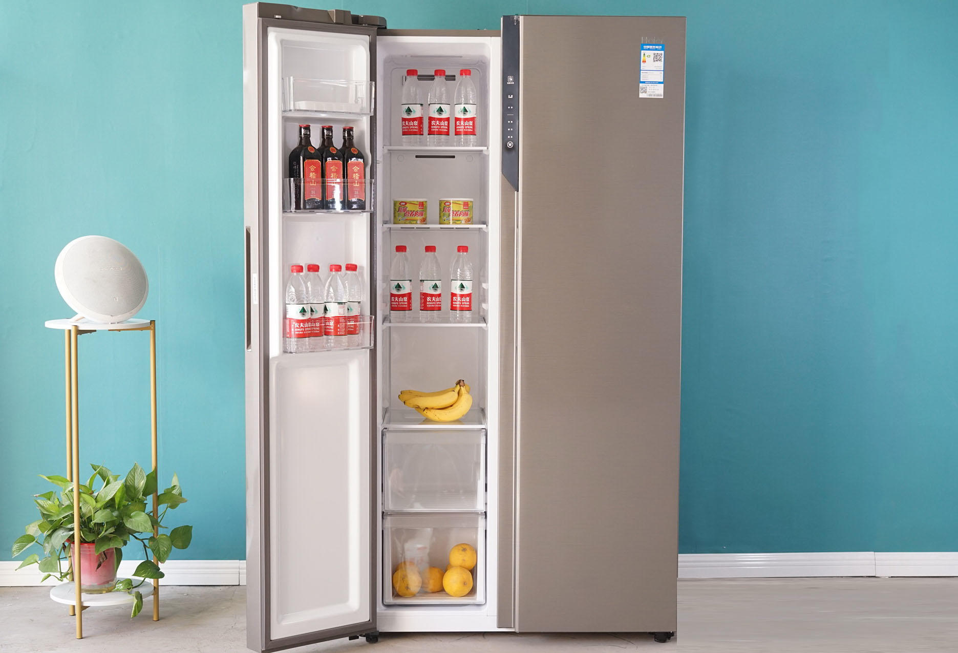 647mm纤薄机身，时尚设计：海尔BCD-515WDPD对开门冰箱