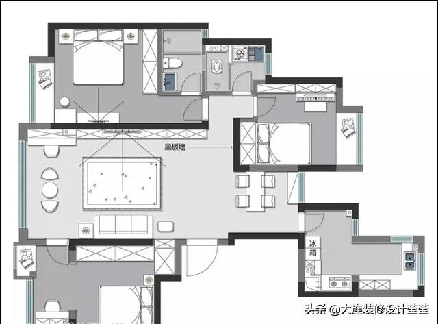 老师的家是这样的，温馨的四口之家，大连璞石墅北欧风装修解析