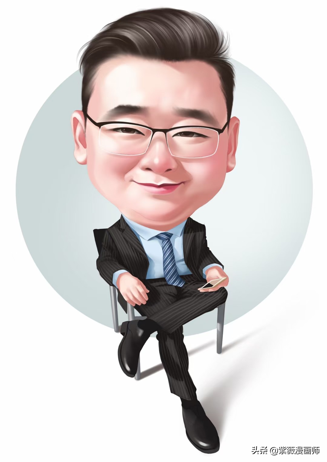 微信头像眼镜男士专用漫画,40-50岁男士头像漫画