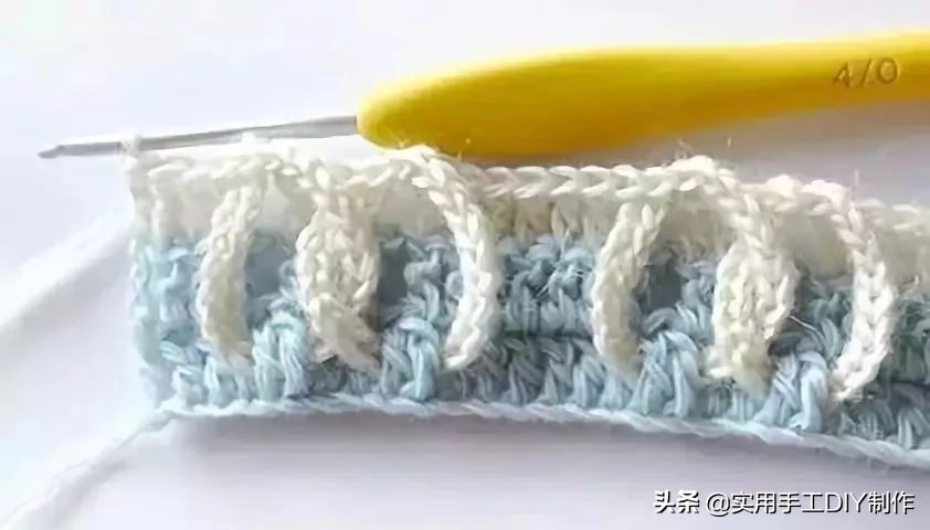 钩辫子针编织教程,钩织辫子针收尾教程视频