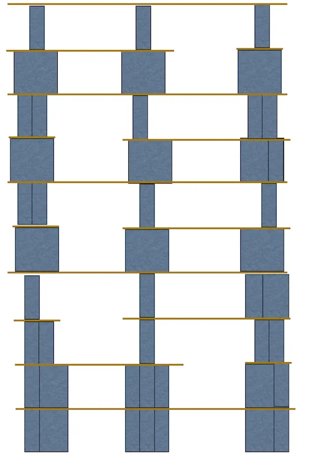 利用红砖搭建的书架,装修废木板自制多层书架