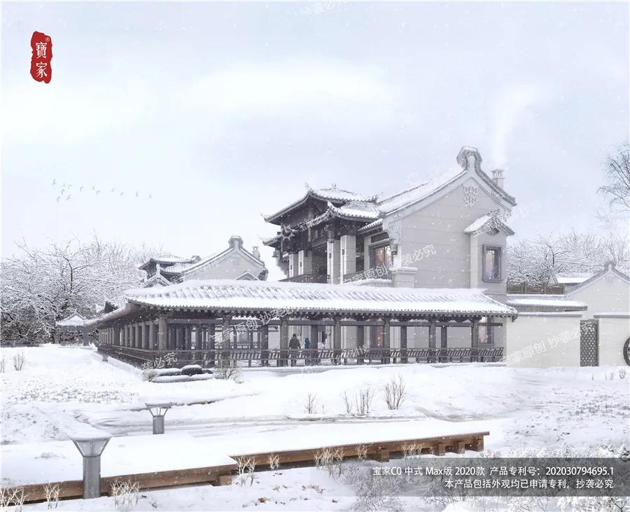 150平中式仿古庭院设计,苏式合院外观设计效果图