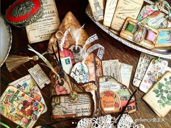 少女色系手帐素材,少女风格简单手帐教程用贴纸