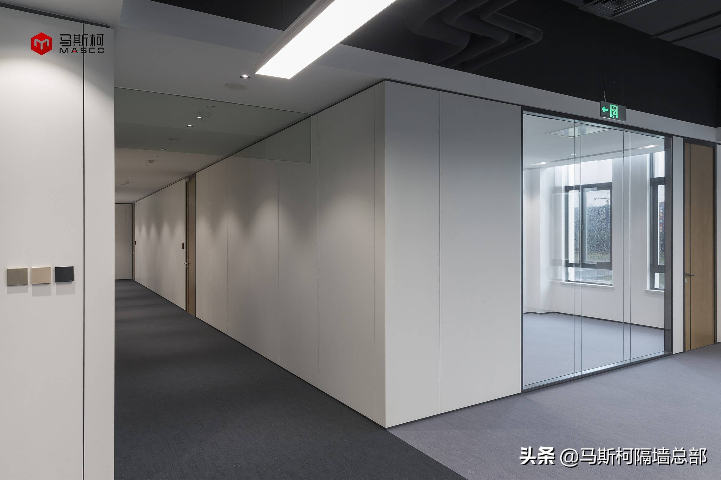 办公室防火玻璃隔断图片,办公室断桥铝防火大玻璃隔断