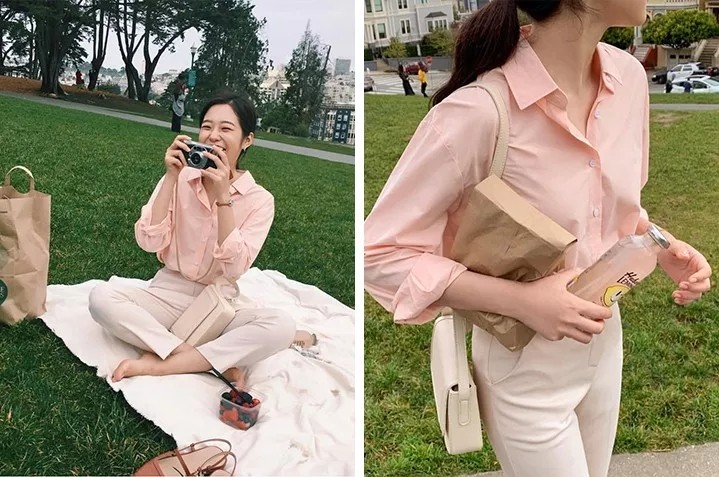 三款小众t恤,清新多色撞色t恤