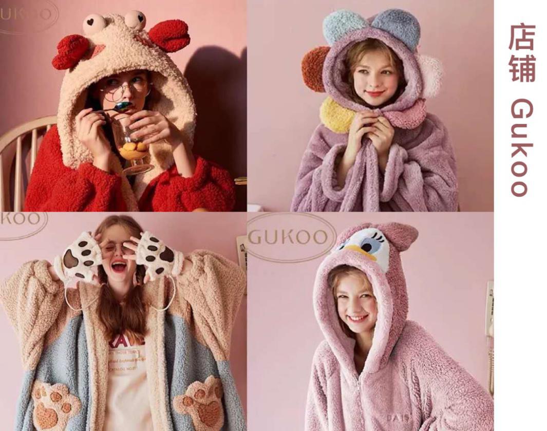 仙女居家睡衣套装,仙女家居加厚睡衣