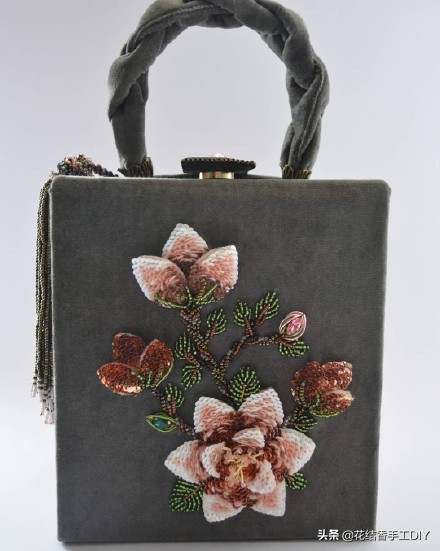 珠绣刺绣图案,像十字绣一样的珠绣