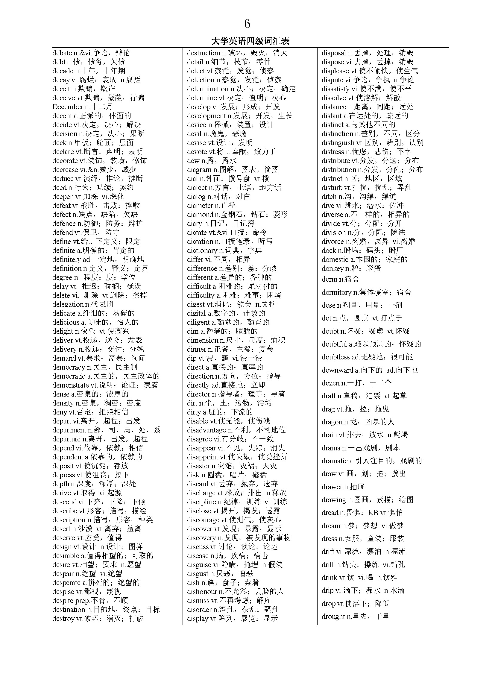 大学英语四级词汇最全版,2023大学四级英语词库在哪