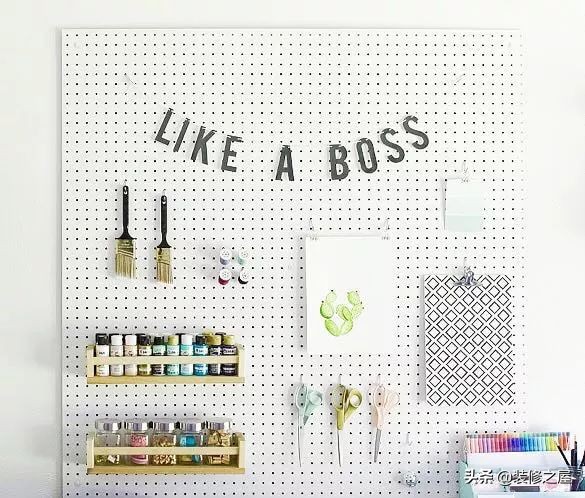 网红洞洞板墙面收纳板,创意实木洞洞板