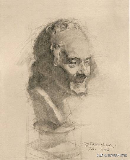 冉茂芹石膏头像,素描石膏冉茂芹