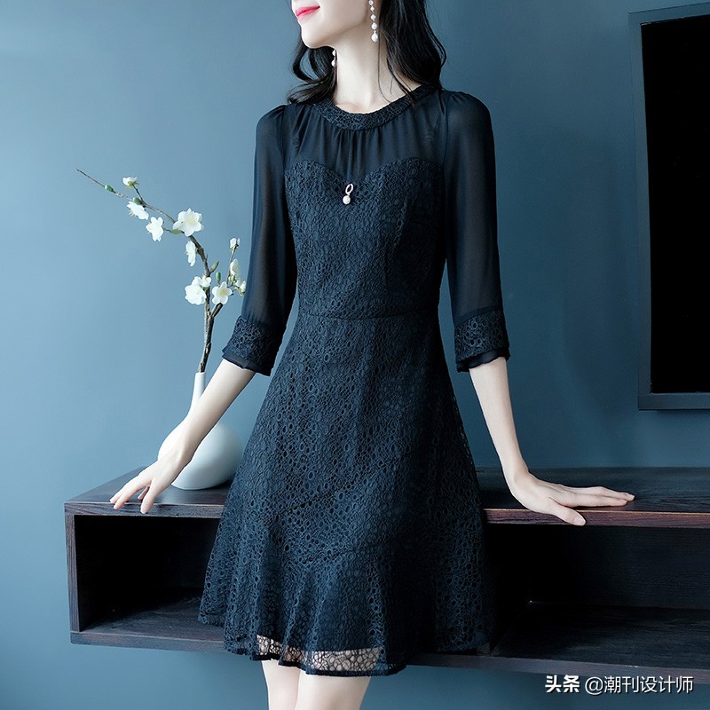 时尚连衣裙夏季穿搭面料柔软舒适,圣哥弟亚雪纺连衣裙2022年新款