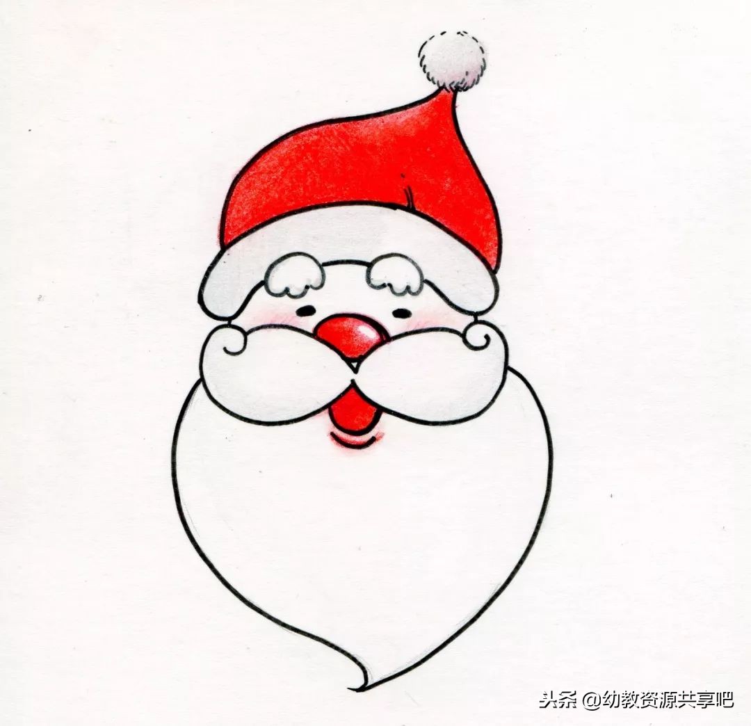 超简单的圣诞老人简笔画快来学吧,圣诞老人简笔画图片简单易学