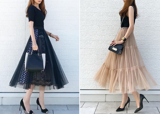 半身裙主要怎么搭配呢,一条半身裙的各种搭配