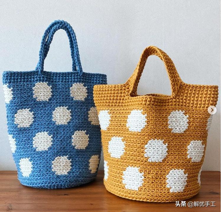 韩国钩针教程,简单的钩针编织包