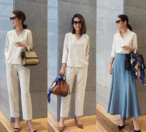 2019夏日本四十岁女人穿搭,中年女性夏天就应该这么穿