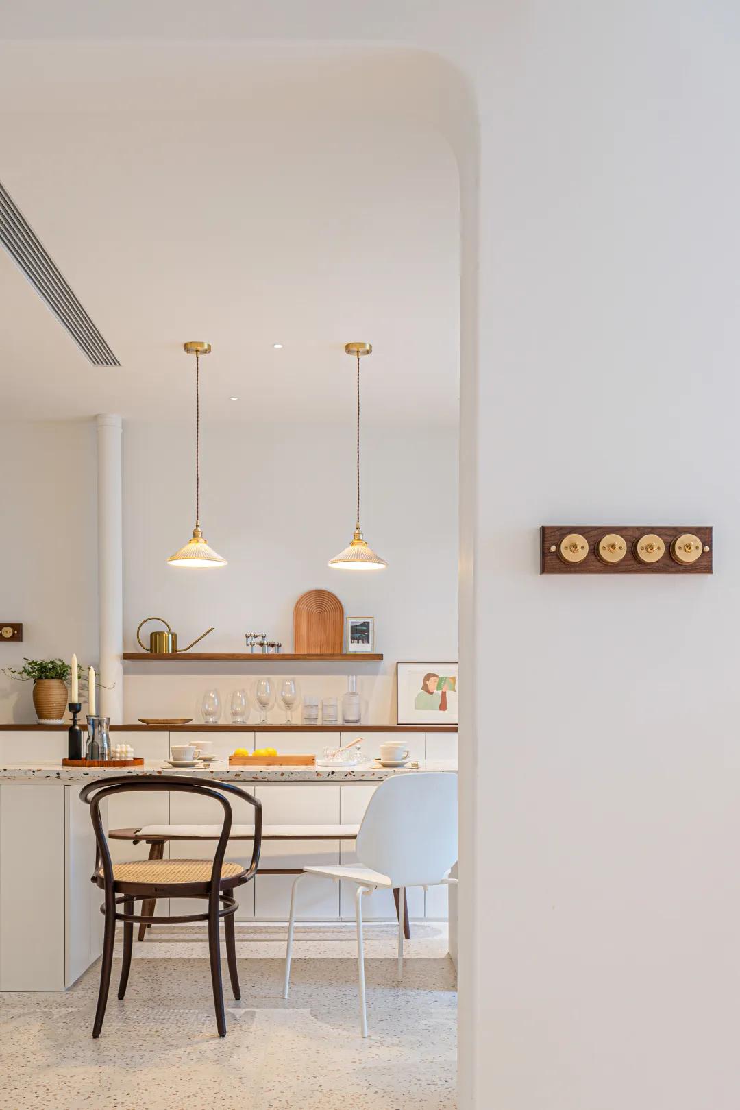 西安母女的111㎡三室暗房，拱形门、水磨石，超强储物力