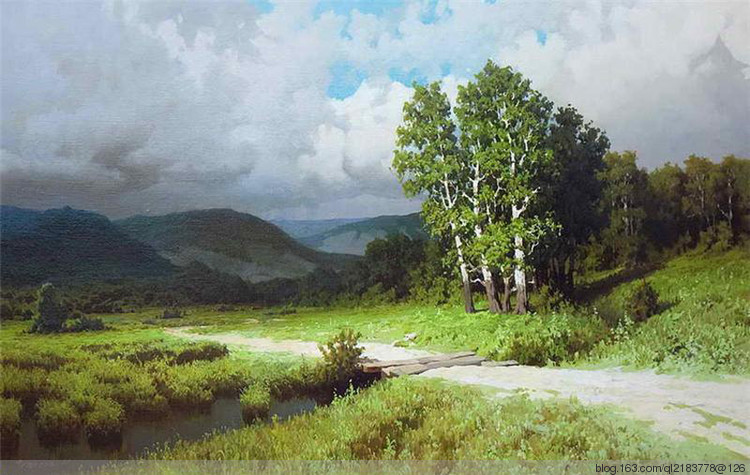 俄罗斯画家画油画海景风景,尤恩乌格罗油画风景作品