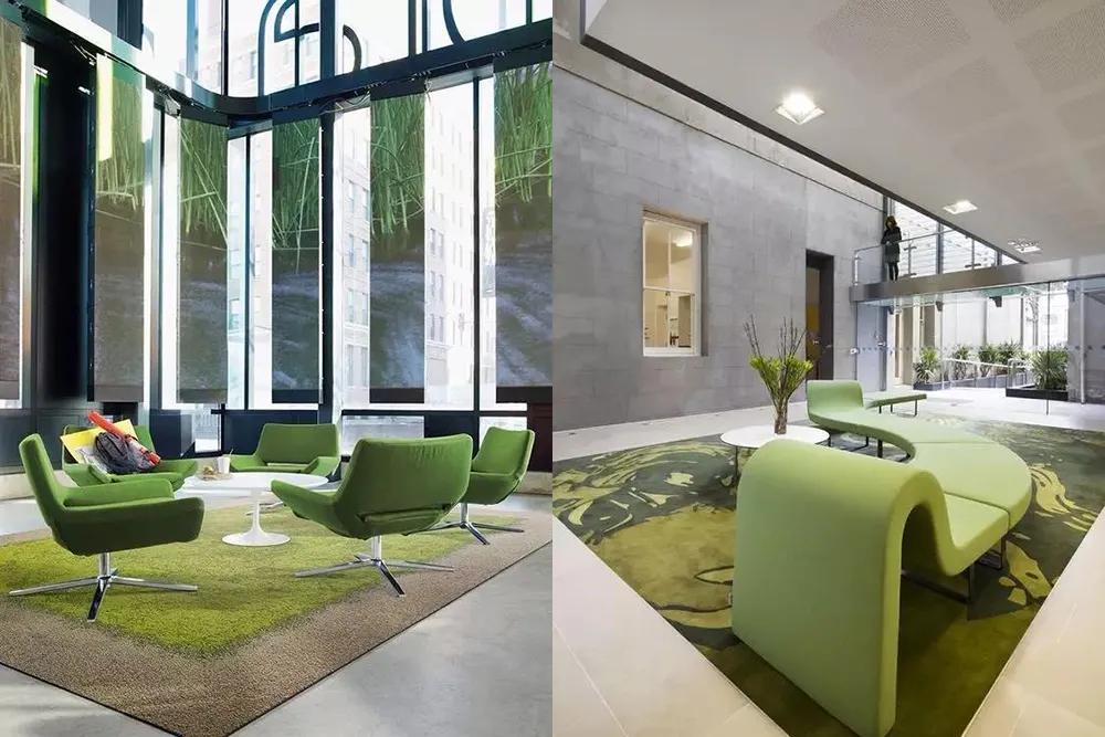 夏日“绿”调丨听说这种色系的办公室，让人不想下班
