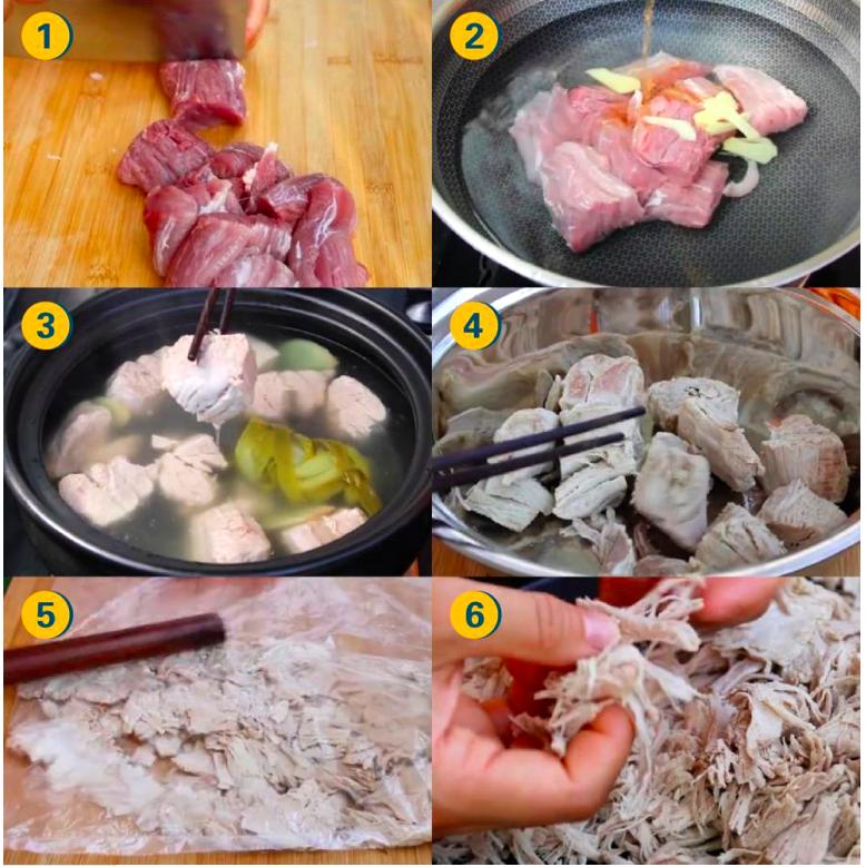 黄金肉松的做法,肉松金黄蓬松的做法