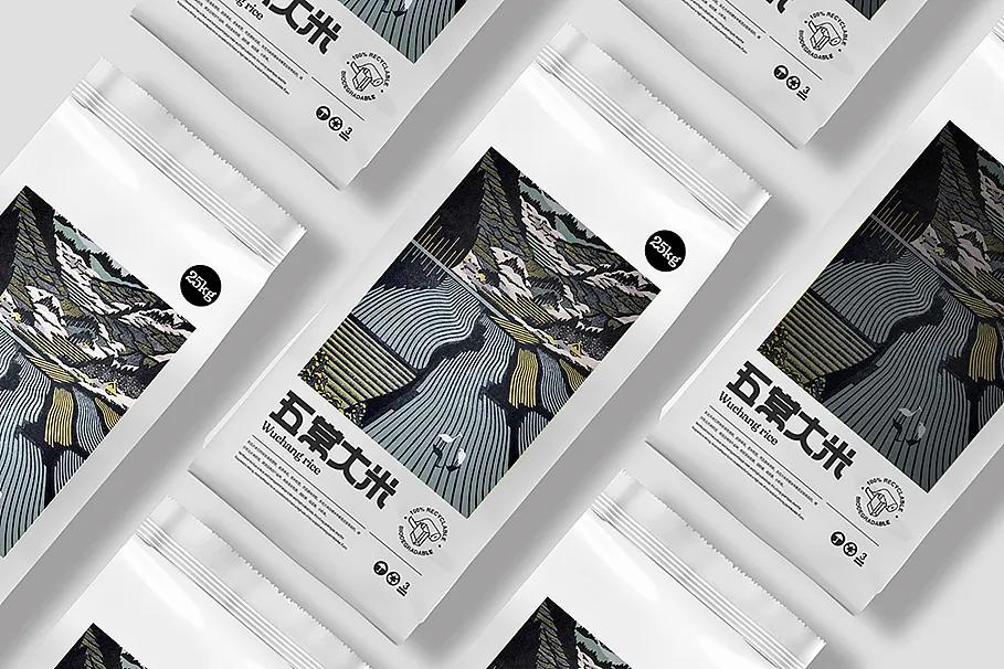 大米包装创新插画,最漂亮的大米包装设计