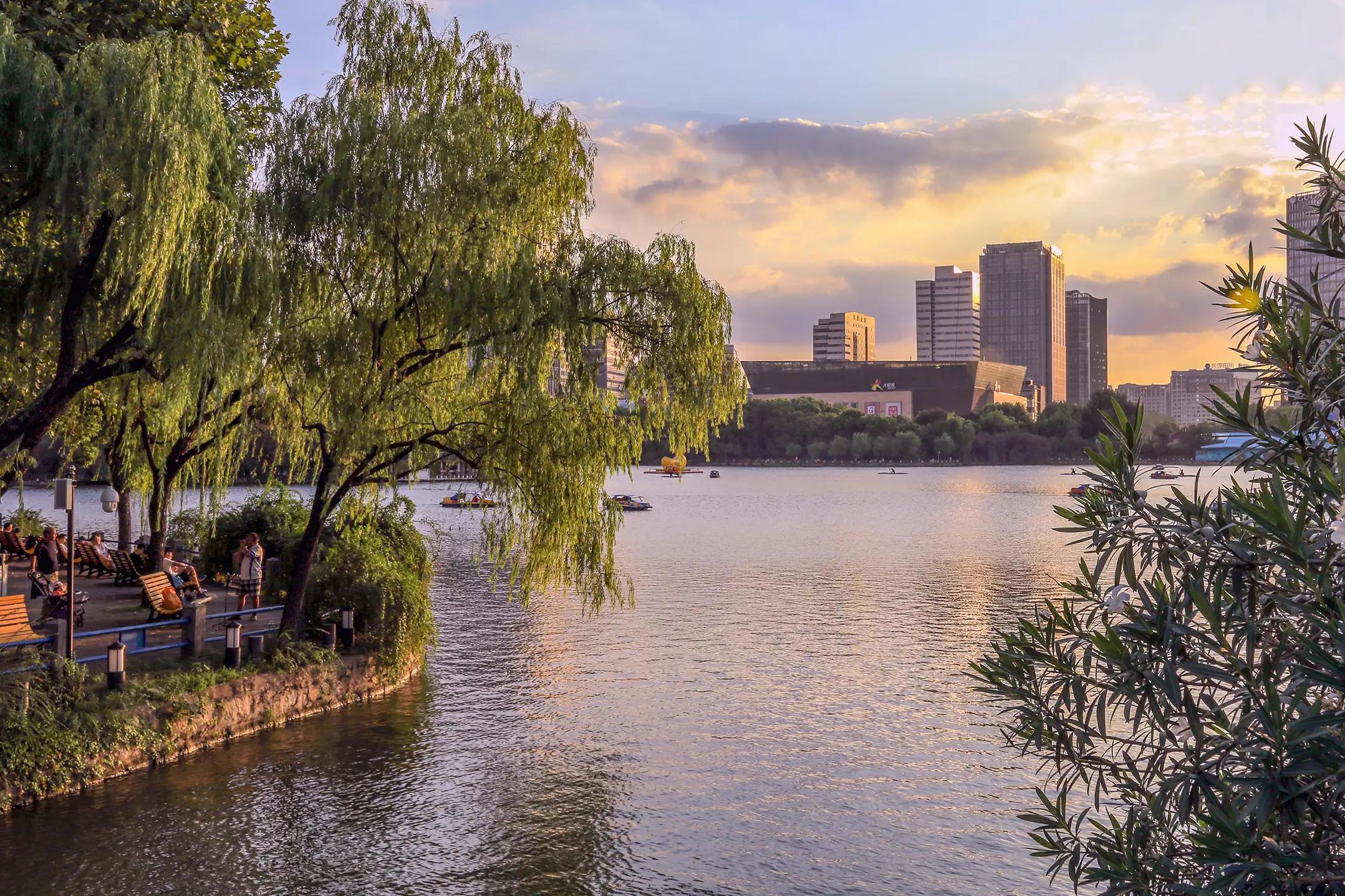 上海普陀长风公园风景,上海长风公园景观分析