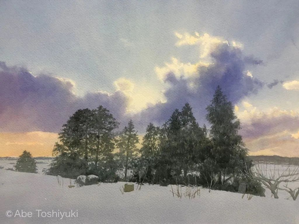 这组水彩风景清新而明亮,充满仙气的水彩世界