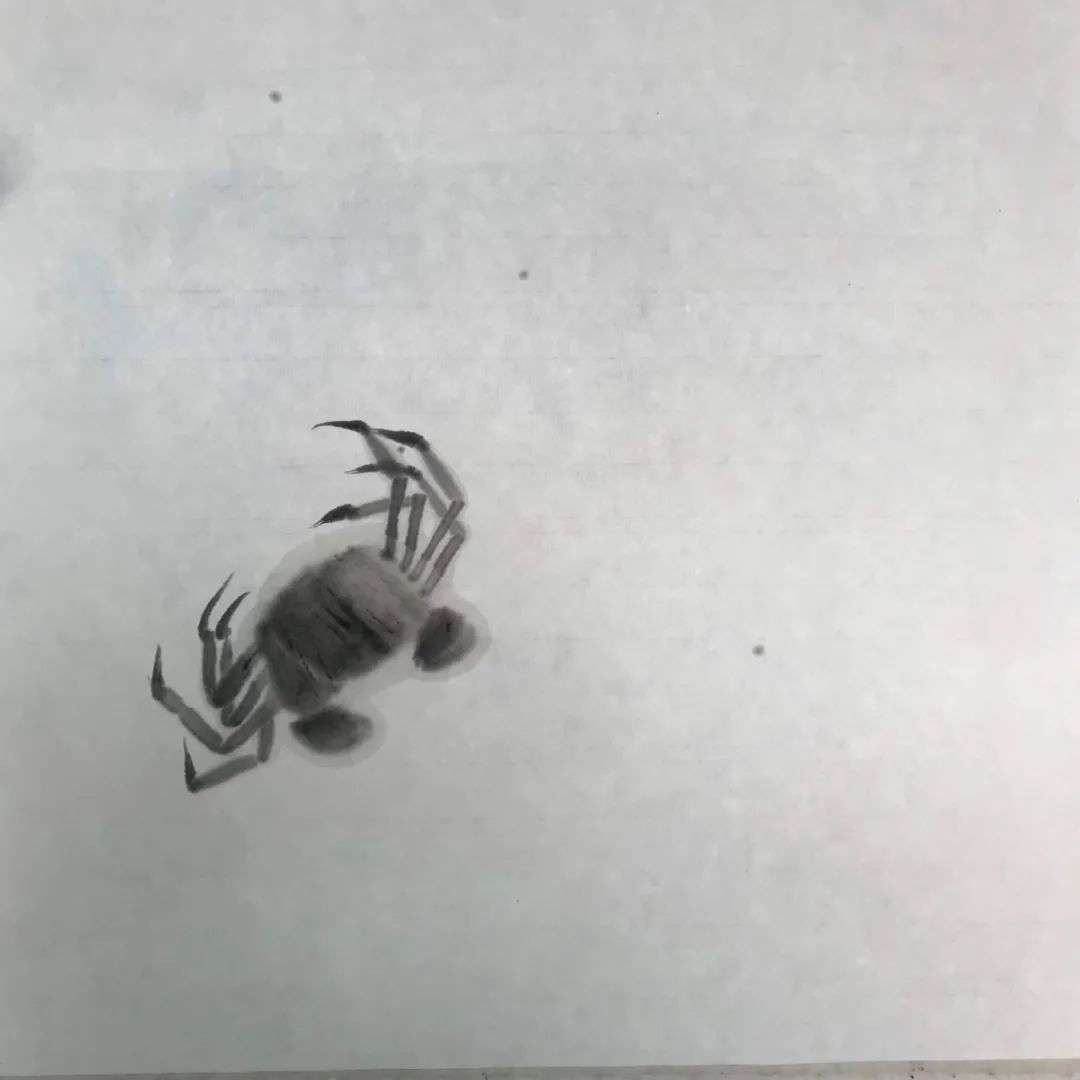 国画教程螃蟹的写意画法,写意国画熟螃蟹的画法步骤图片