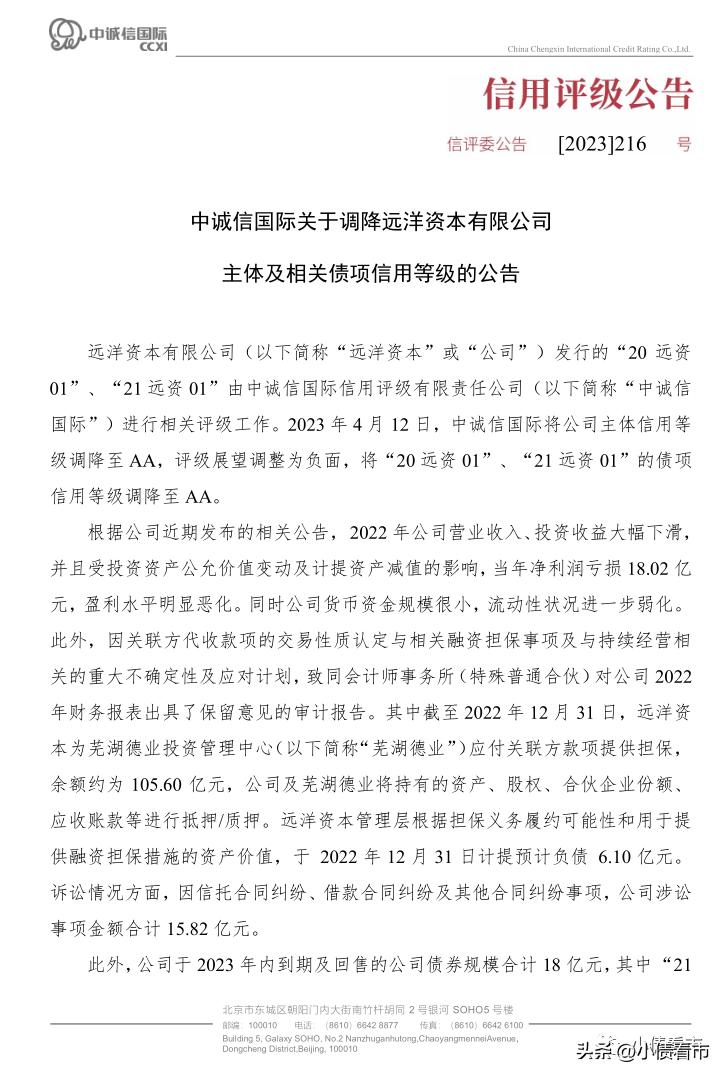 远洋资本最新分析,远洋资本详细介绍