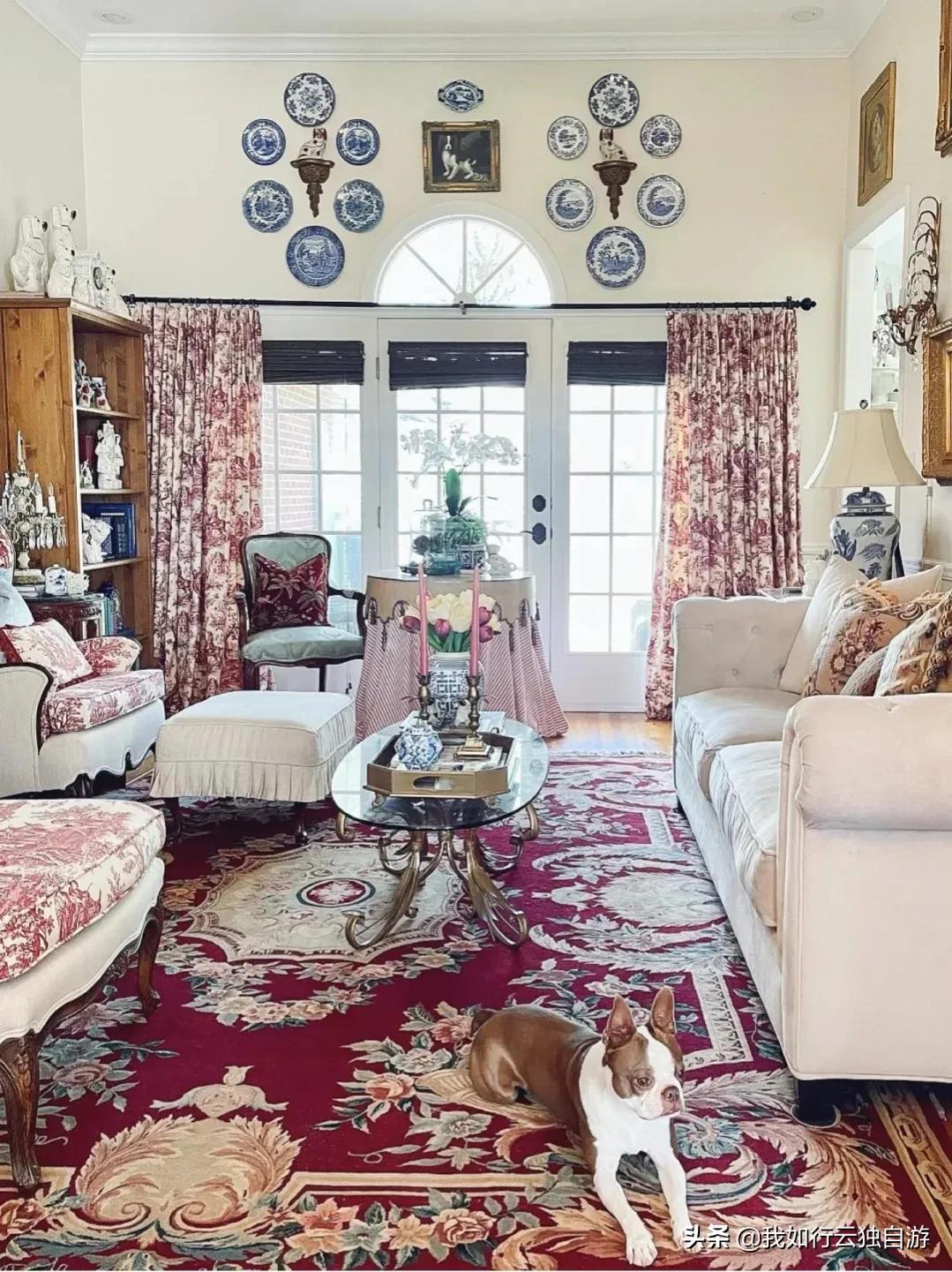 复古美式小家，铺上波斯地毯瞬间变温馨