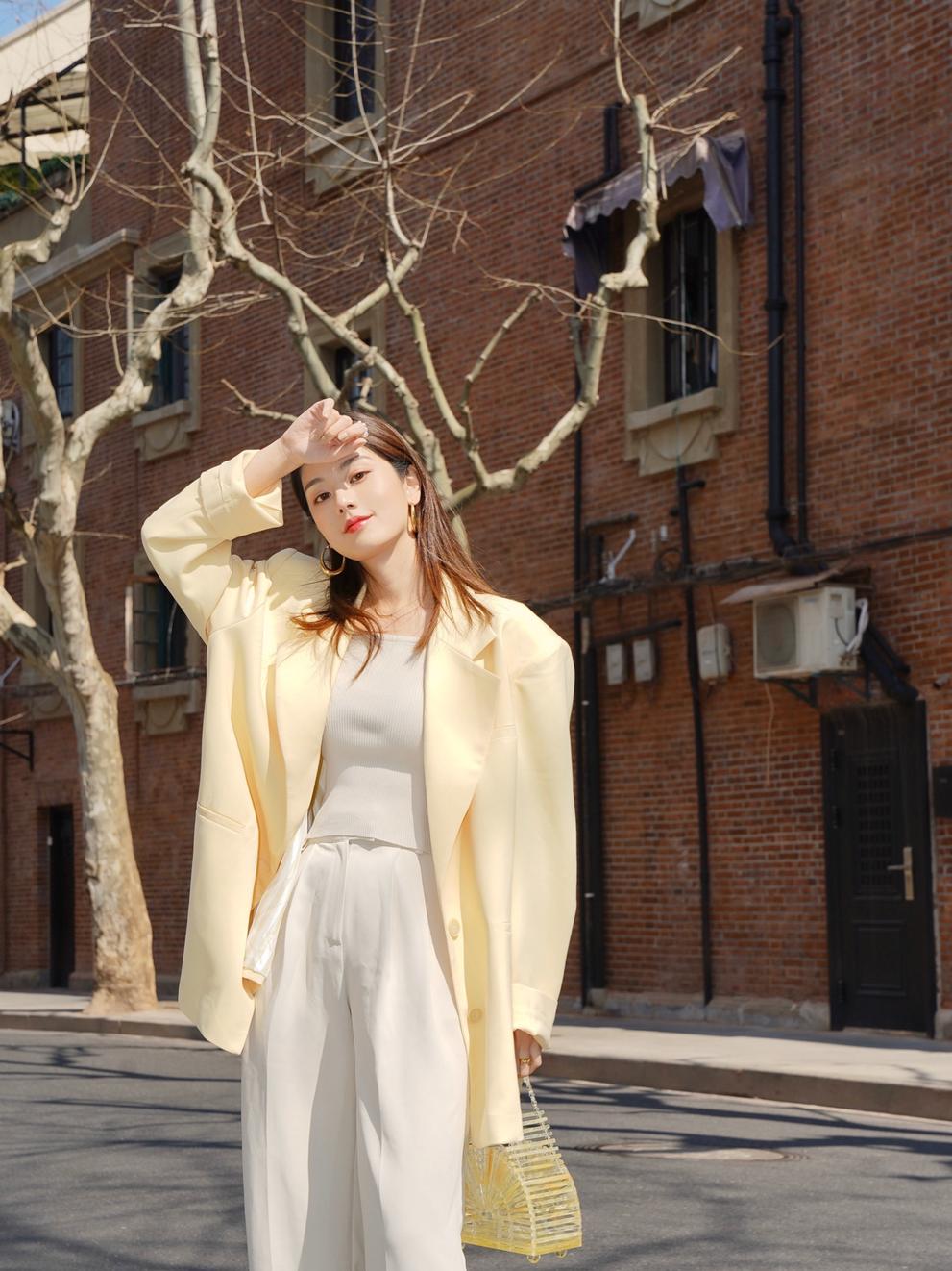 显瘦垂感阔腿慵懒风裤,阔腿裤垂坠感显腿细牛仔裤