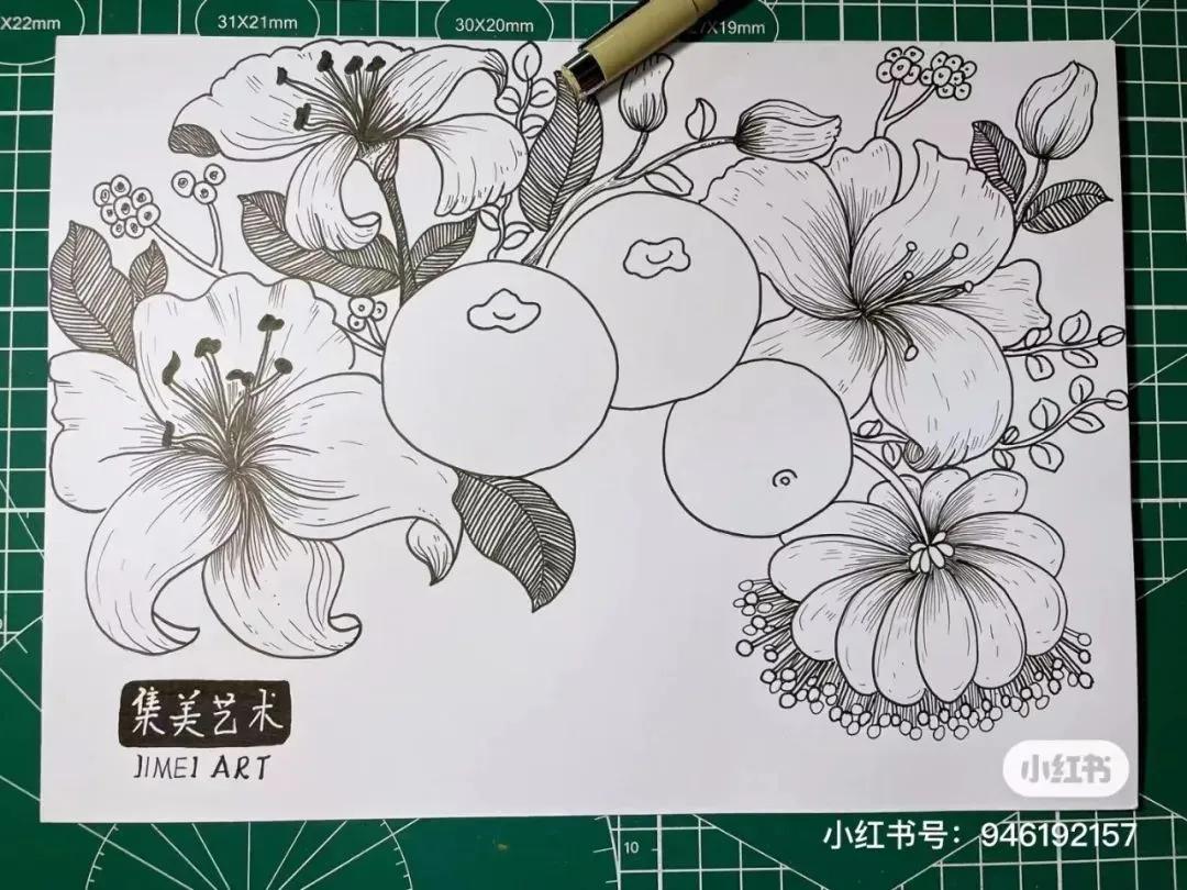 彩铅画出马克笔的效果,彩铅马克笔混合画