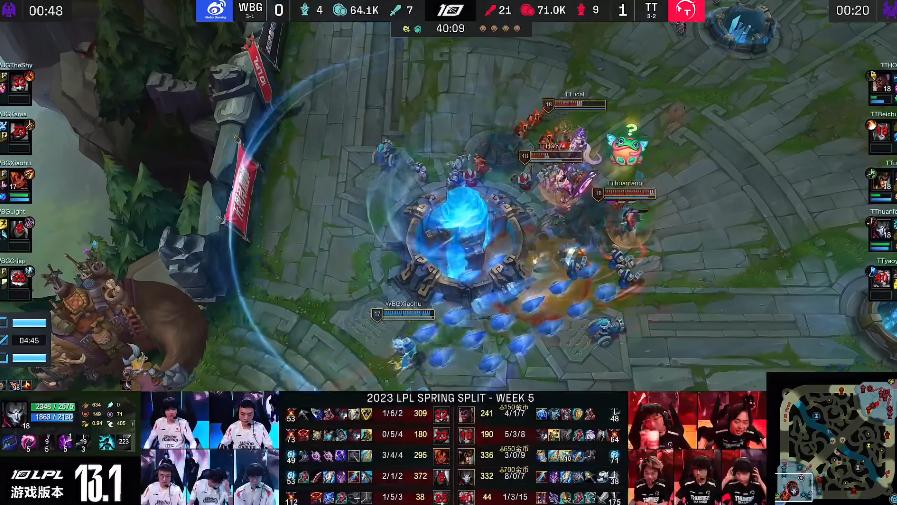 tt战胜wbg第一局ban位,tt战胜wb直播回放