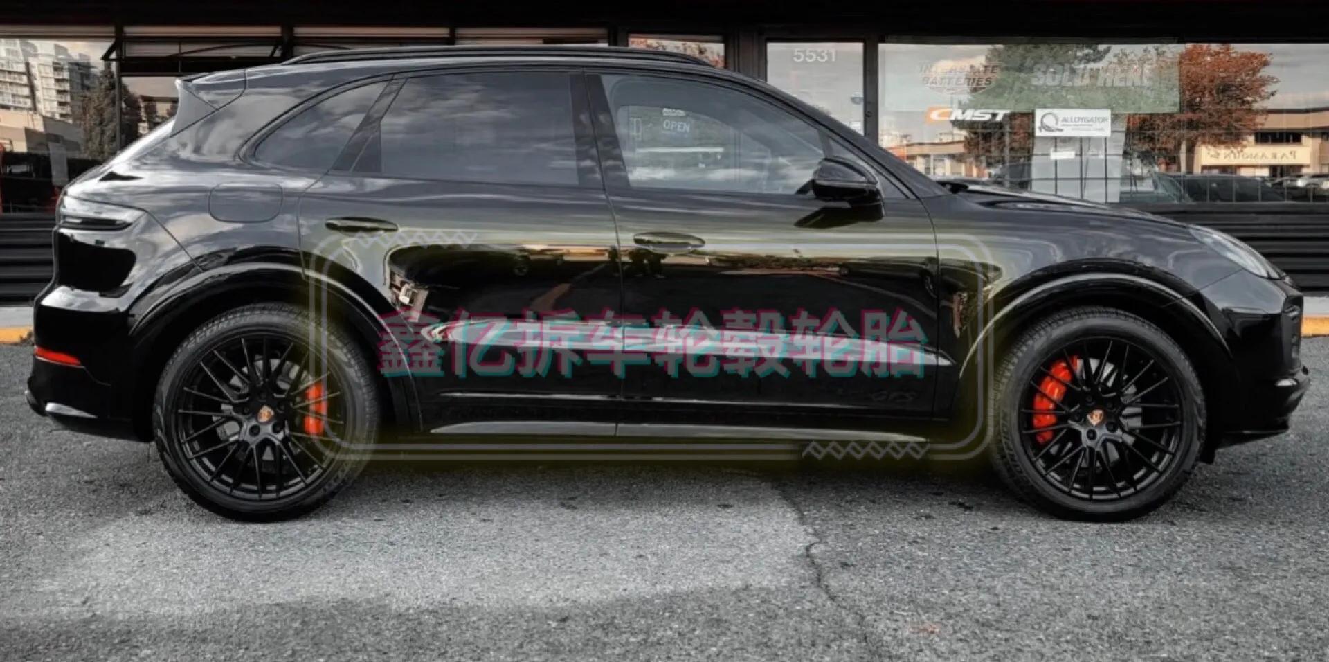 保时捷卡宴鸟巢轮毂拆车件,保时捷卡宴21寸鸟巢轮毂轮胎