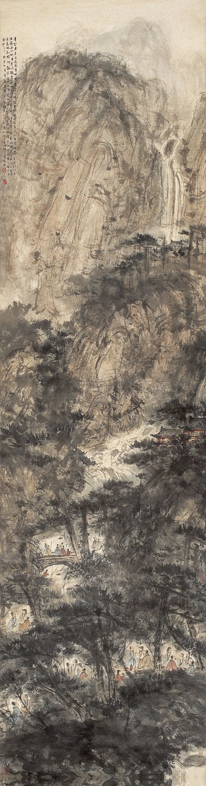 傅抱石山水画100幅欣赏,傅抱石山水画100幅高清图欣赏