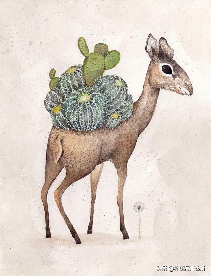 有深度意境的插画,如此清新淡雅的插画太有美感了