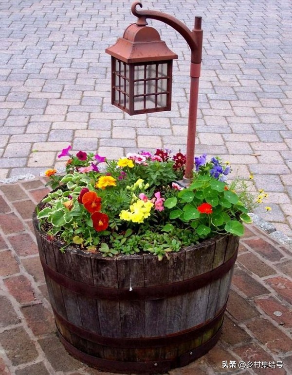 别墅庭院创意藤床,农村新型庭院花园设计图