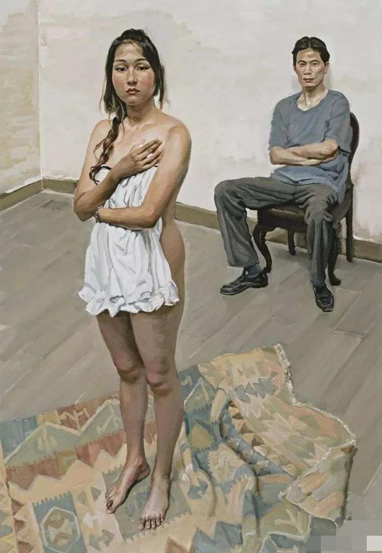 《女人体》画面露出体态丰腴、女子细嫩的肌肤充满了光感与透明感