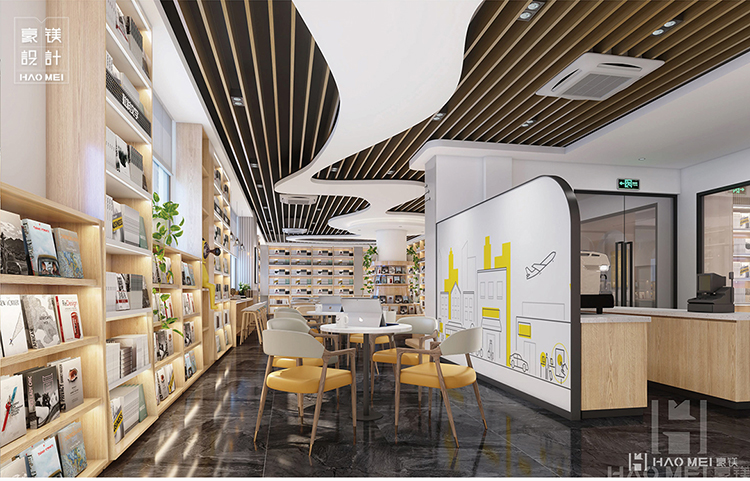 综合空间书店设计,书店创意装修