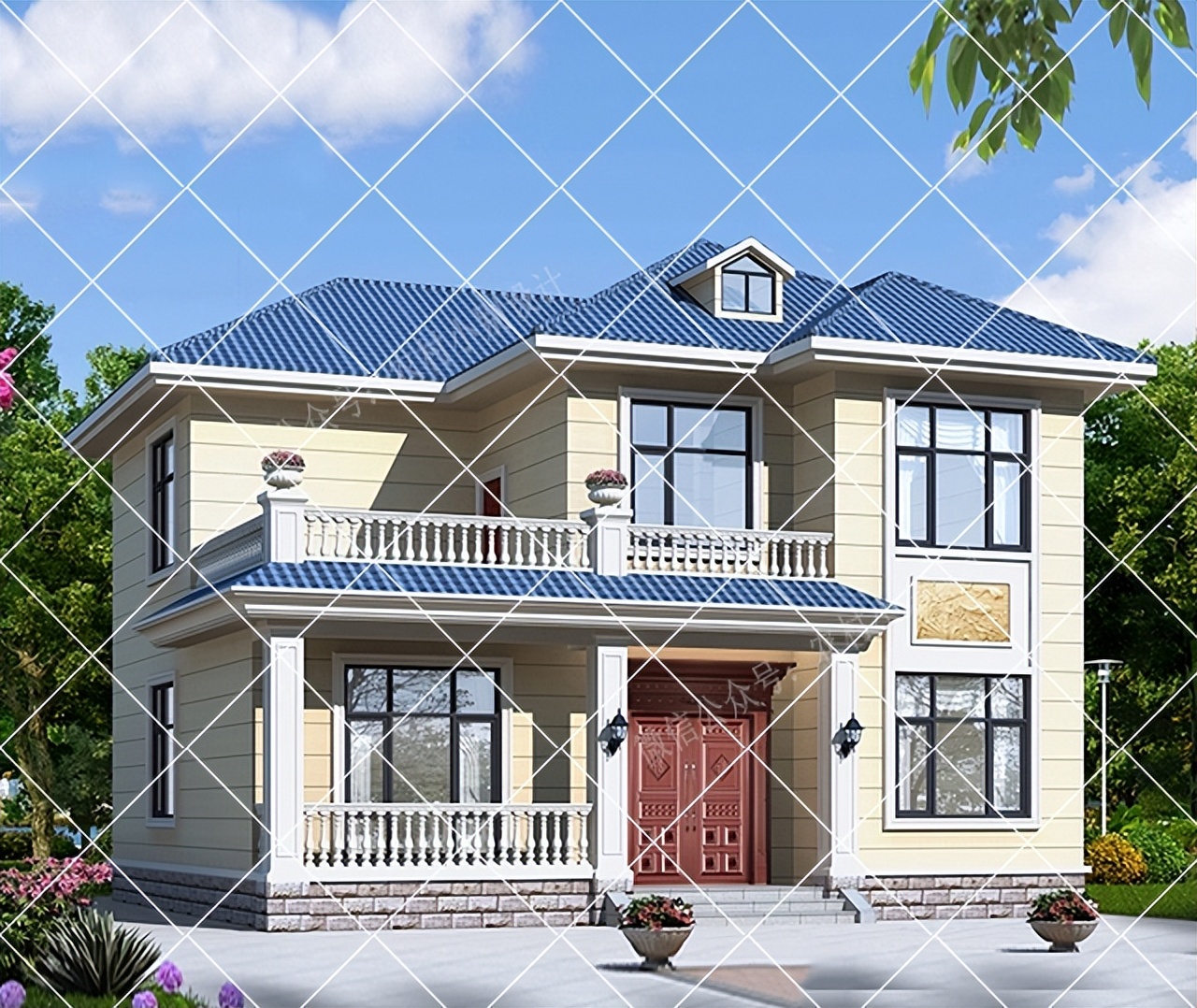 15套占地不足80平方二层农村自建房别墅设计；小宅基地玩出大花样