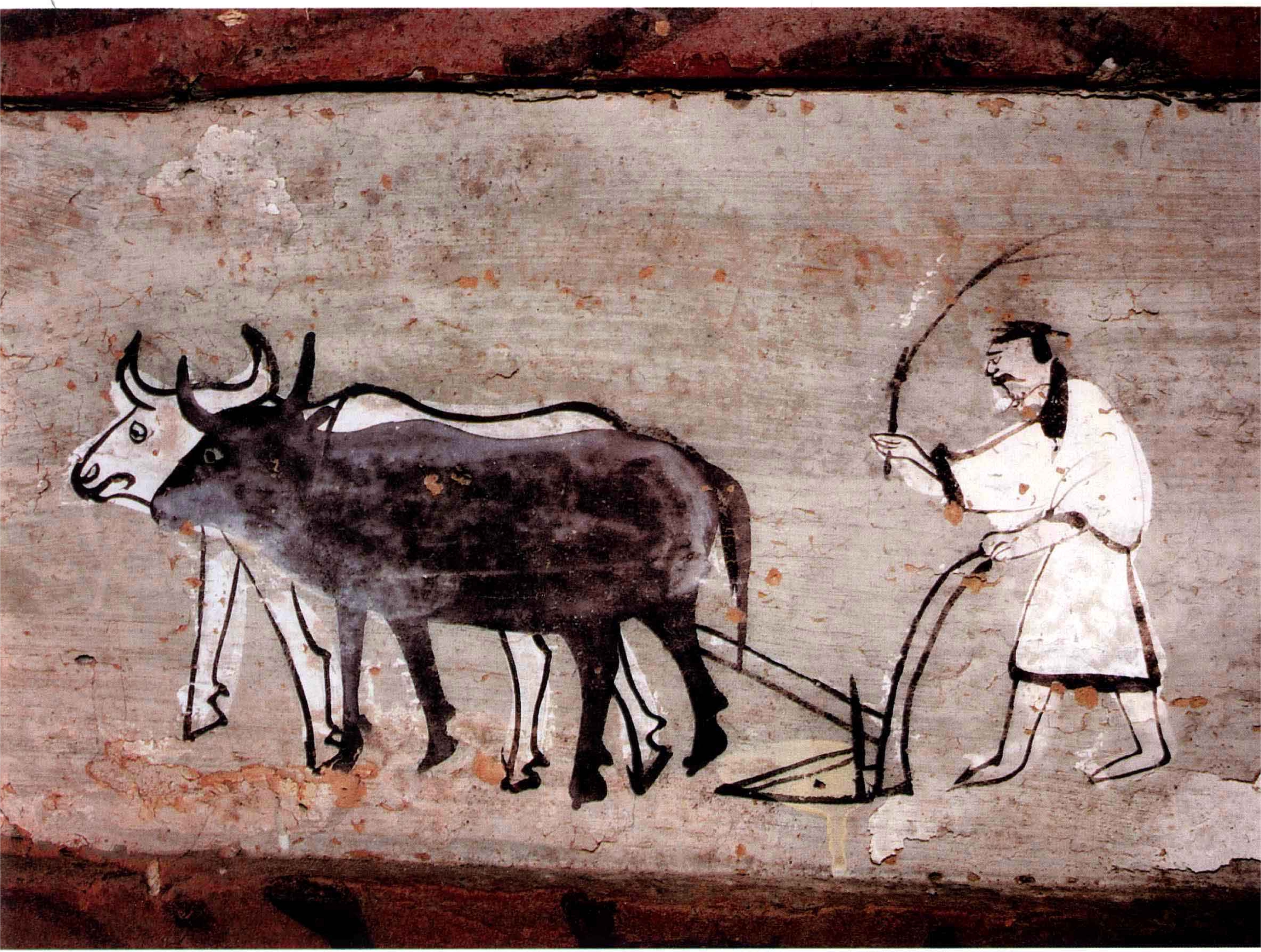 河南出土壁画图片,陕西出土古代壁画展