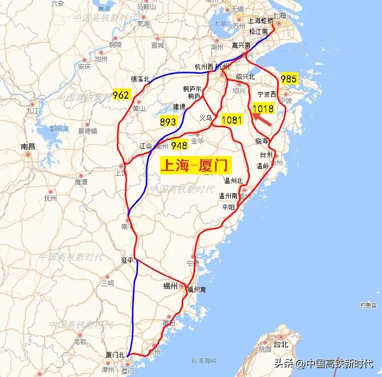 福建厦门高铁路线图,福州厦门跨海高铁线路地图