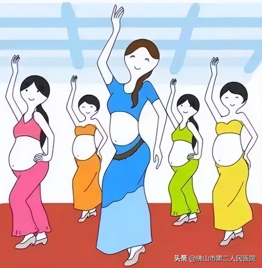 孕妇课堂舞蹈环节,孕妇学校互动舞蹈