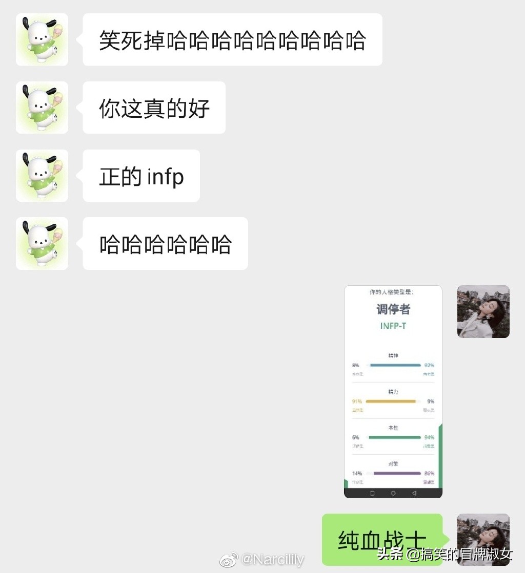 现在交朋友都得先报四个字母的暗号了？我是infp，你是啥？