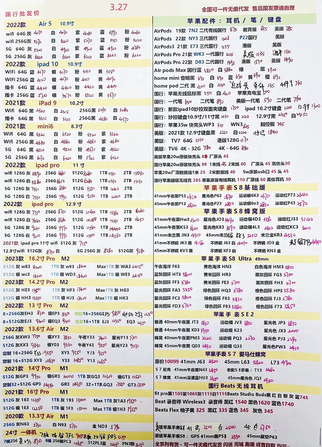 2023年12月手机批发价格一览表,深圳华强北2023年手机7月份报价表