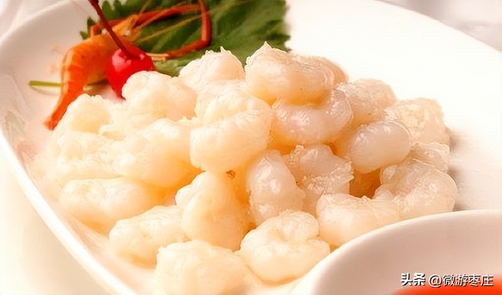 高档特色炒水晶虾仁,山东枣庄炒鲜河虾