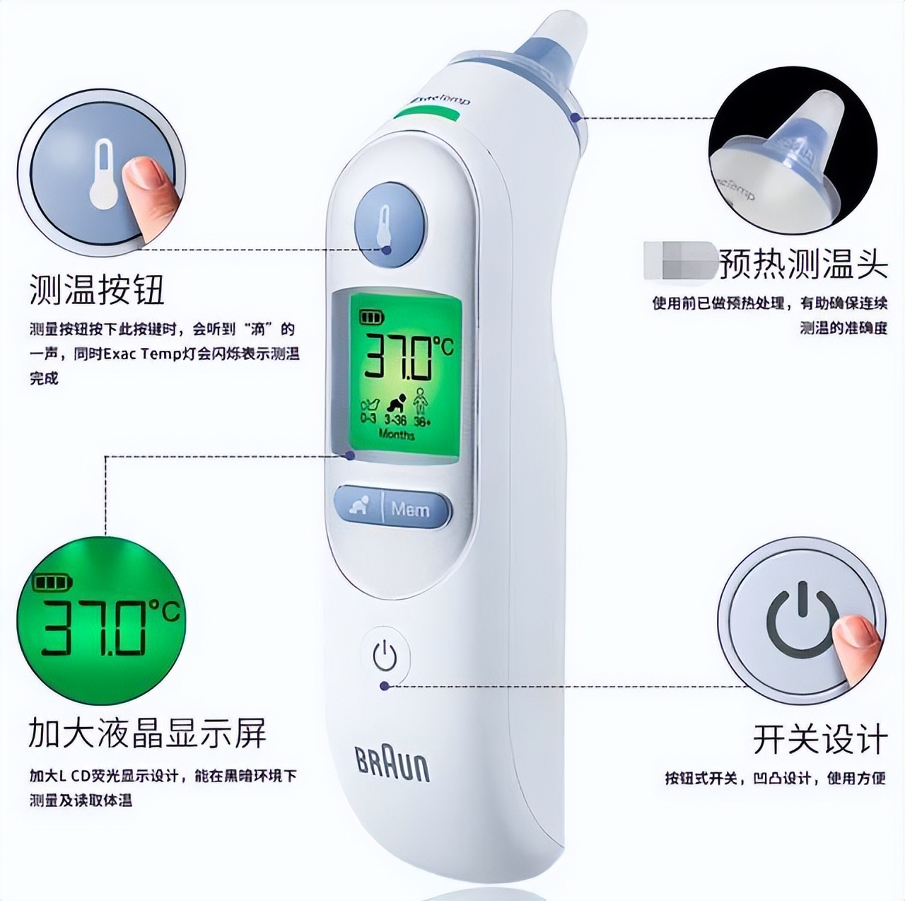 耳温枪额温枪水银体温计哪个准,耳温枪和腋下水银相差一度正常吗