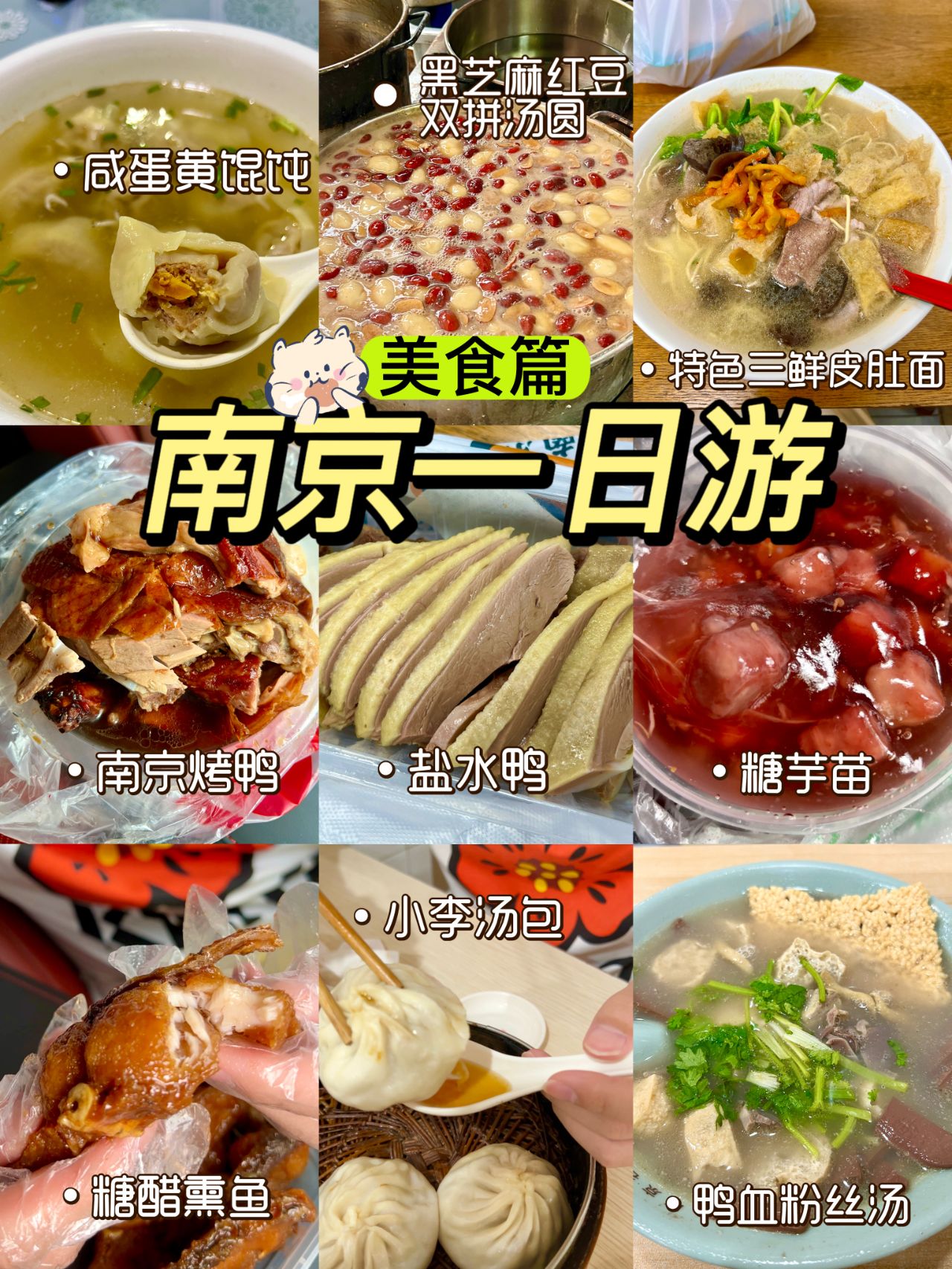 南京一日游美食篇攻略,南京美食攻略必去的地方